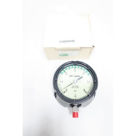 Mcdaniel Controls 4-1/2In 1/4In 0-6Psi Npt Pressure Gauge MPB/SA6G AB20606